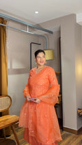 Butidaar Chanderi Coral Suit