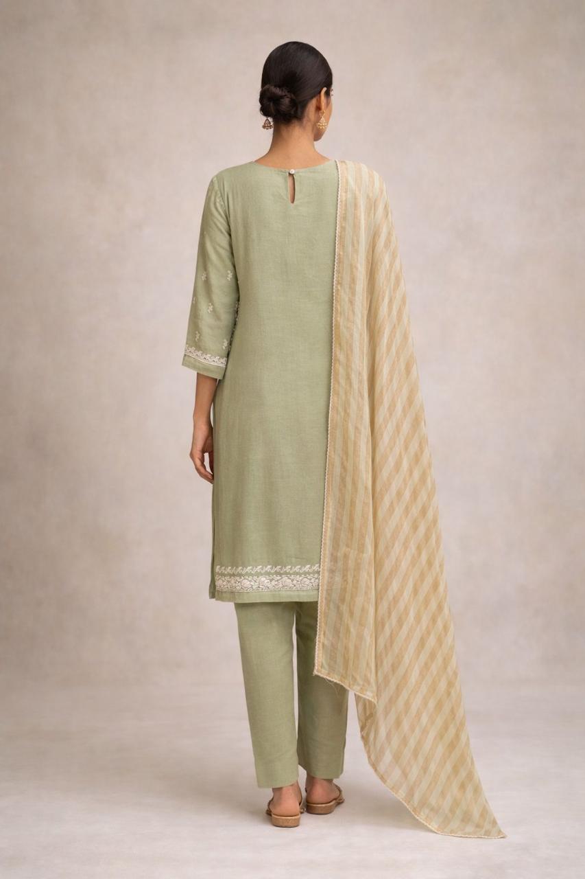 Sage Green Georgette Suit