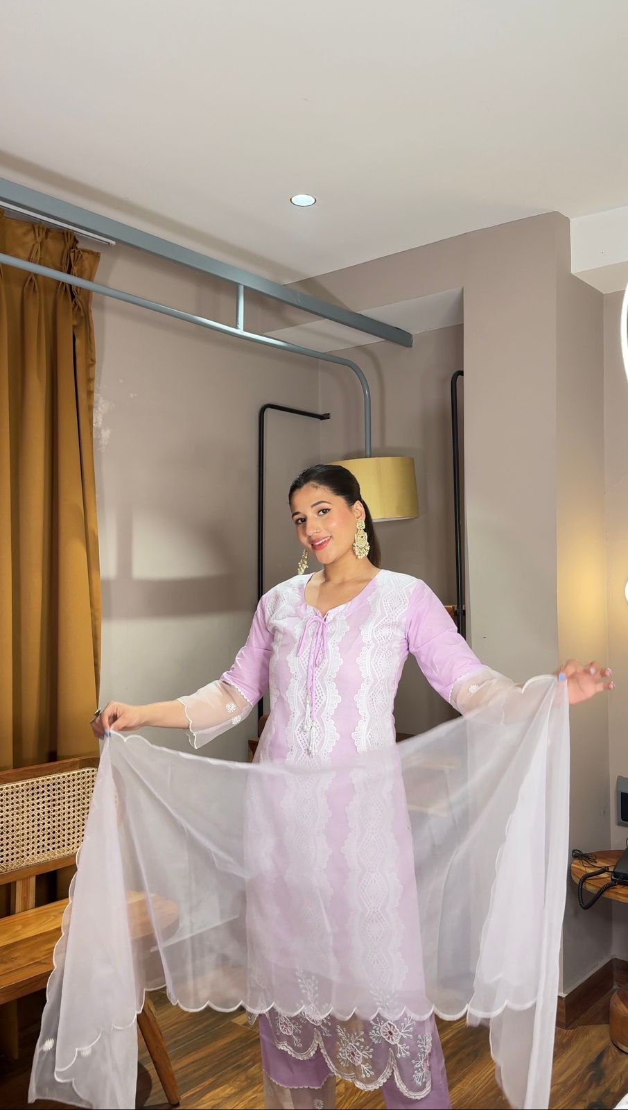 Lavender Organza Suit